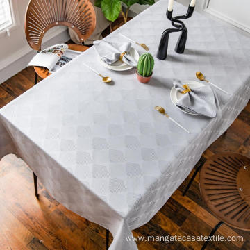 Square 100% Polyester Rectangular Tablecloth For Party